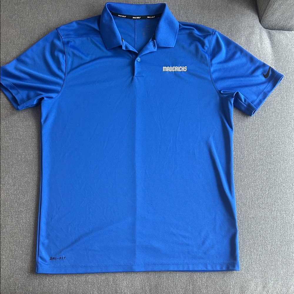 Blue Polo Shirt for Men Nike Mavericks M
